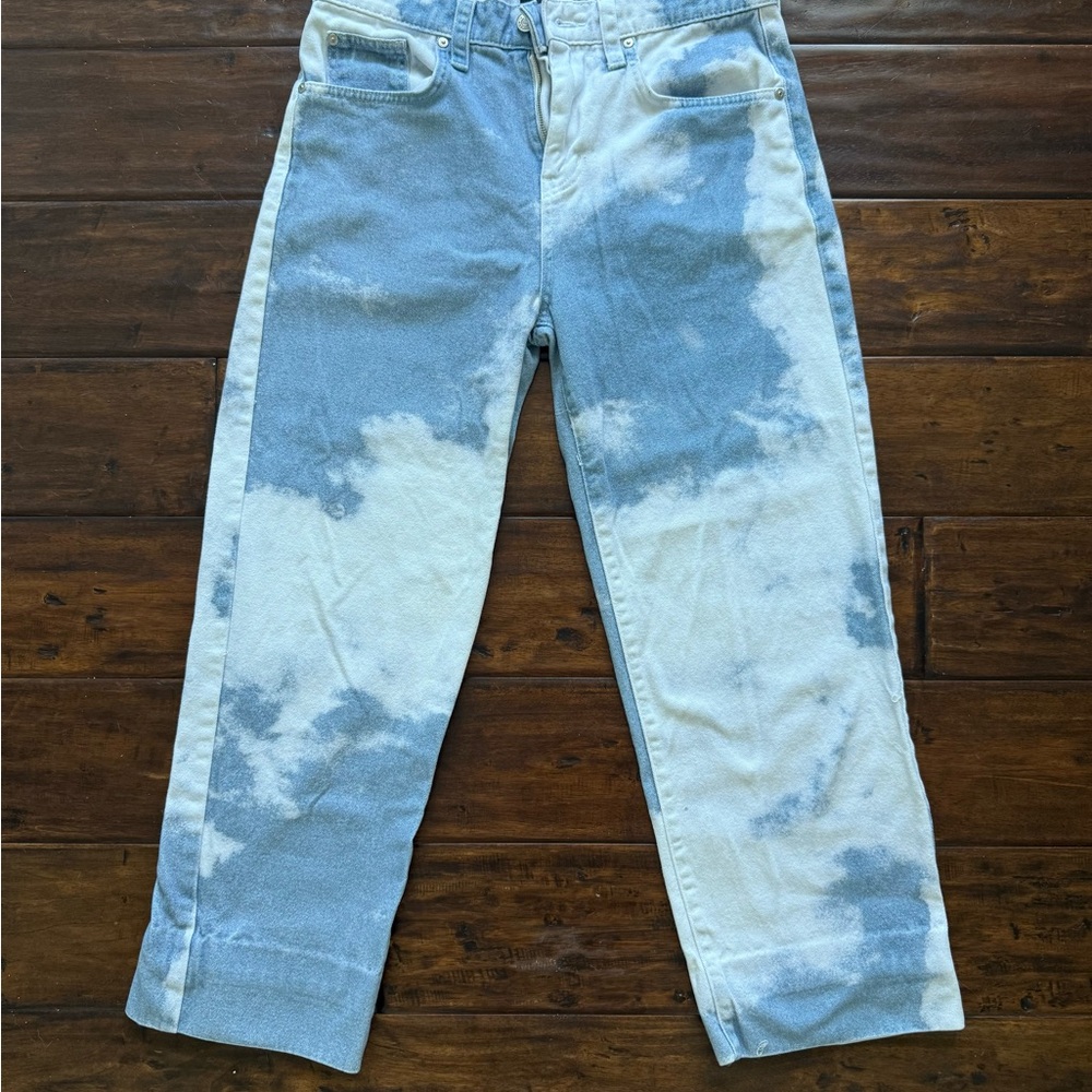 Jaded London Blue and White Cloud Jeans